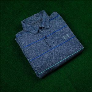Under Armour Heather Blue Golf Polo